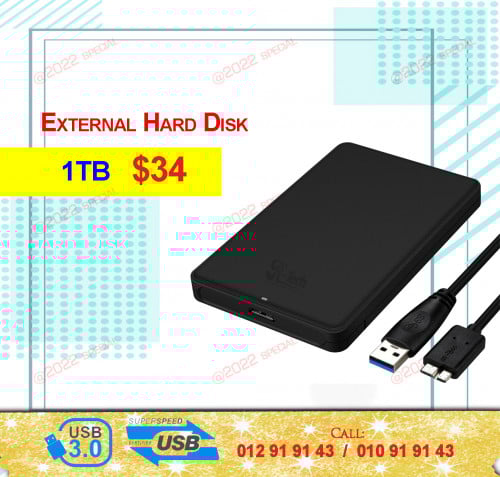 External Hard disk 1TB USB 3.0 discount