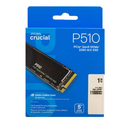 M2 Crucial P510 1TB Gen5, Speed 11000 |