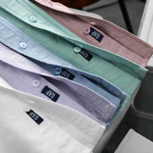 អាវសាច់ក្រណាត់ដៃខ្លី gap ហោប៉ៅ១ ឡៃឡុងម៉ូតពណ៌ដូចរូបលេខ M l xl xxl