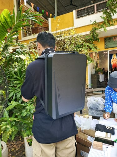 Laptop travel backpack hard case