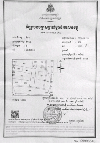 FARM LAND, TEUK CHHUA - KAMPOT URGENT SALE!  ដីស្រែលក់បន្ទន់ ទឹកឈូ ខេត្ត កំពត