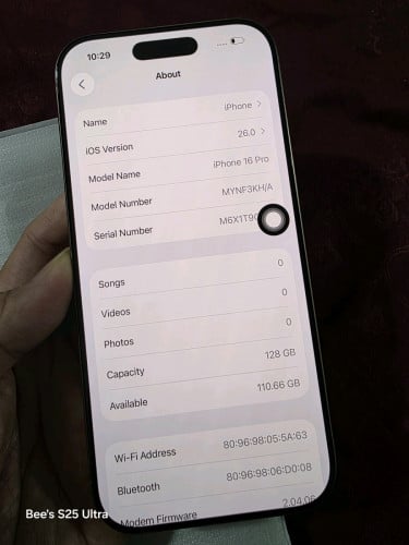 iPhone 16 Pro 128g ពណ៍មាស