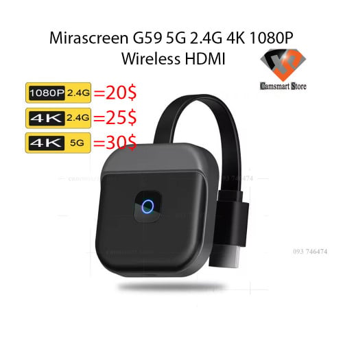 Mirascreen HD wireless same screen device G59 dual band projector HDMI-compatible