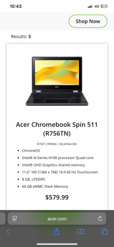 Acer Chromebook spin 511