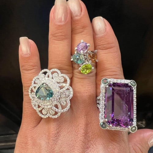 ចិញ្ចៀនប្រាក់ ដាំត្បូងខ្មែរធម្មជាតិ