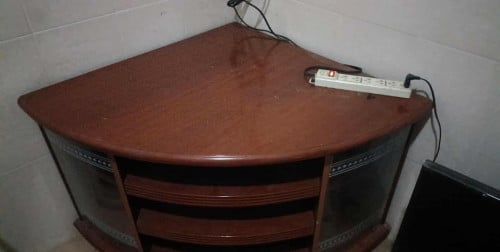 Wooden corner storage/ TV unit