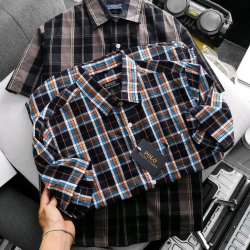 អាវសាច់ក្រណាត់ការ៉ូ ដៃខ្លី ហោប៉ៅ១ ប្រេន poloម៉ូតពណ៌ដូចរូបលេខ L xl xxl 3xl (50kg-95kg)