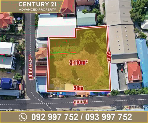 🗺️ ដី នៅជិតបុរី​ វិមានសាគូរ៉ា និងផ្សារឈូកមាស ត្រូវការលក់បន្ទាន់ខ្លាំង