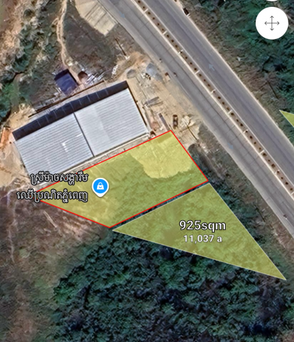 ដីលក់លេីផ្លូវក្រវ៉ាត់ក្រុងទី៣ ជិតផ្លូវជាតិលេខ២ លេខ៣