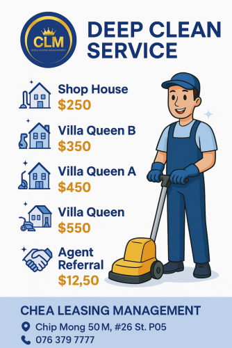 Deep Clean Service By Professional Chip Mong 50M