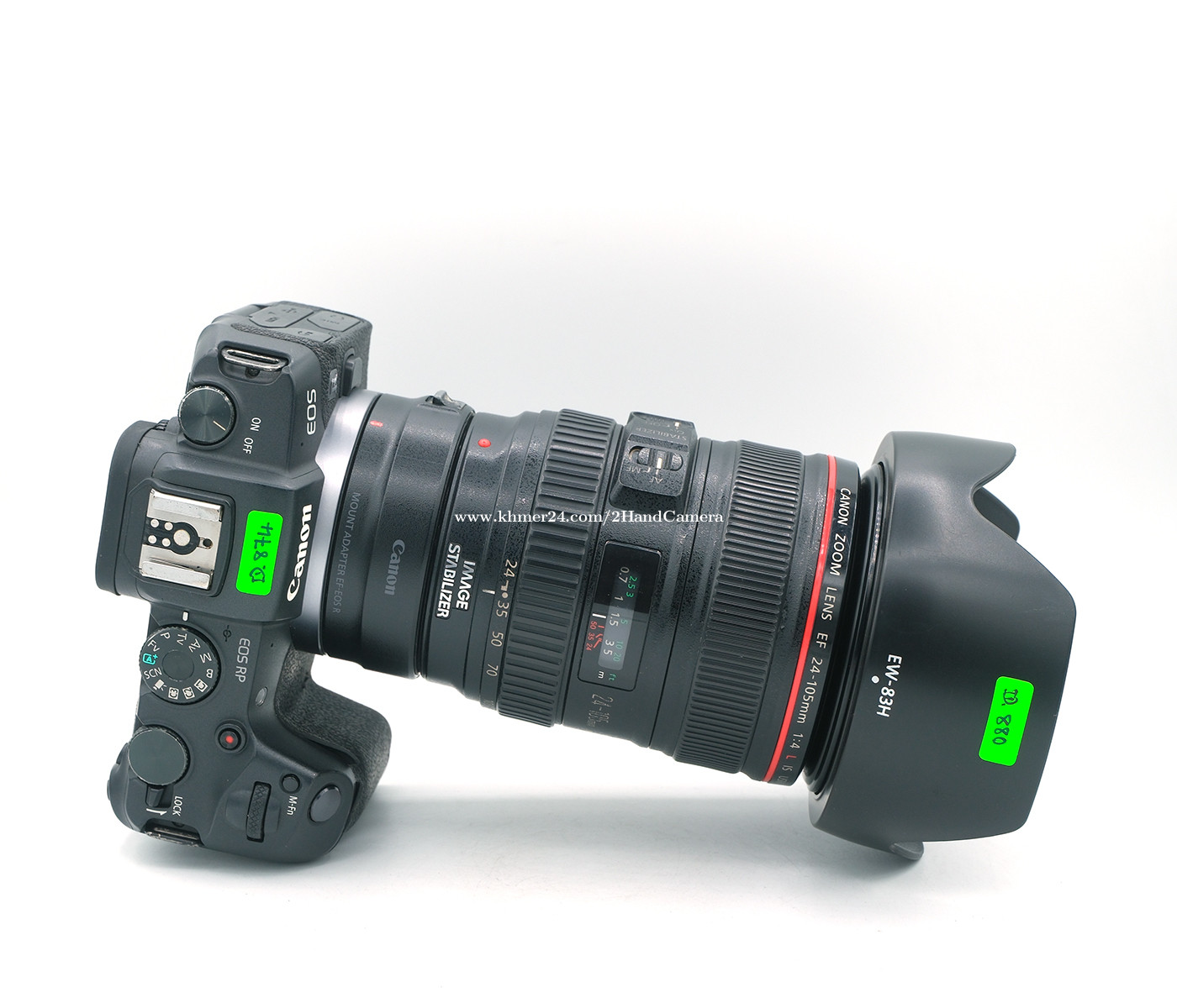 CANON EOS RP + ADAPTER KIT 24-105mm F/4L IS USM price $899.00 in Boeng ...