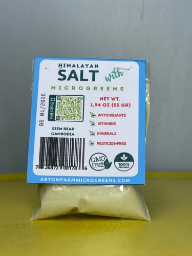 Himalayan Salt with Microgreens Blend - Sunflower, Radish, Spinach - 55g