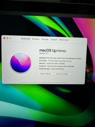 MacBook Pro 2020 13inch core i5 Ram16G 500G