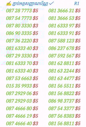 លេខ smart តម្លៃធូរ