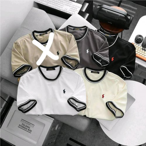 អាវយឺតកមូលដៃខ្លីប្រេន PoloSize M L XL 2XL (50kg-90kg)