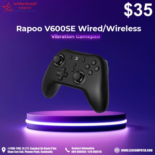 RapooV600SE Wired/Wireless Vibration Gamepad