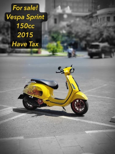 Vespa Sprint លក់ ឆ្នាំ 2015 ពន្ធពេញឆ្នាំ កាត់ឈ្មោះបាន