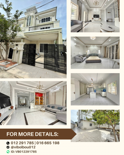 4 Bedrooms-Western Villa for RENT near CHIP MONG Sen Sok Mall