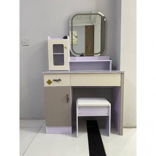 Modern Makeup Vanity Table with Mirror & Stool