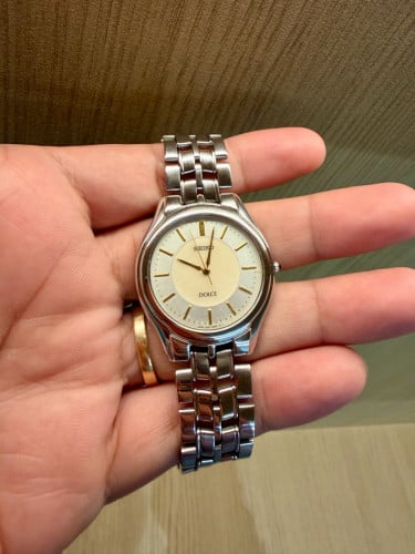 Original Rarest Vintage SEIKO DOLCE Mother of Pearl Dial Quartz JDM 1992 - (Condition 95%)