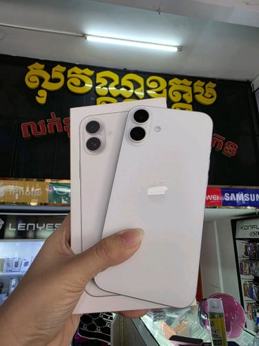 iPhone 16plus 128G ZA sim2 ស្អាតខ្ចីញ៉េញ 99% ថ្ម100% ធានាសុំនុំហ្សីន1set full box