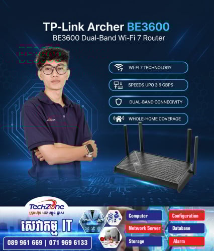 TP-Link Archer BE3600 គឺជា រ៉ោតទ័រ (Router) Wi-Fi 7
