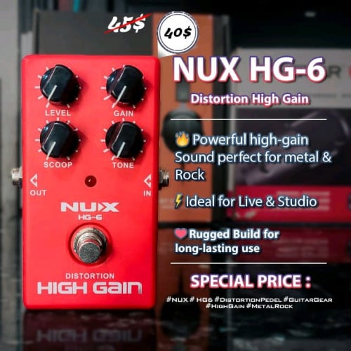🎸 NUX HG-6 Distortion High Gain Effect