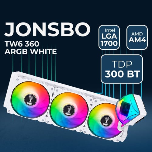 JONSBO LIQUID COOLER TW6 360 ARGB WHITE