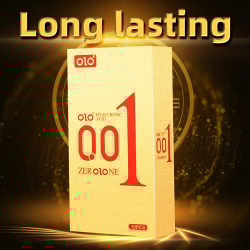 OLO 001 Longbox Gold Condom ស្រោមអនាម័យ​គ្រើម ឆ្នូត