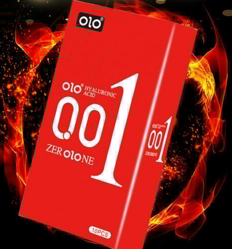 OLO 001 Longbox Red Condom ស្រោមអនាម័យគ្រើម កក់ក្តៅ