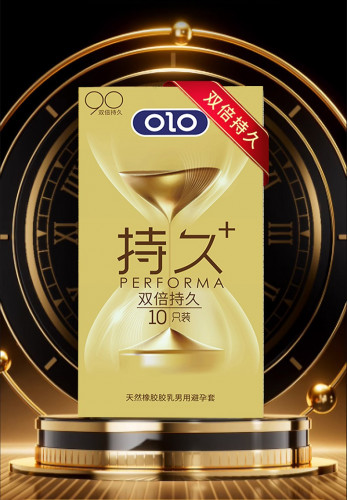 OLO Performa Black Condom 10pc ស្រោមអនាម័យស្តើង ពន្យារ