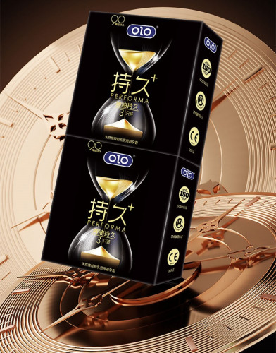 OLO Performa Black Condom 3pc ស្រោមអនាម័យស្តើង ពន្យារ