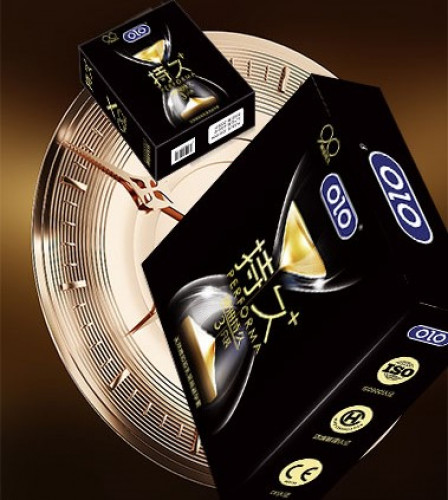 OLO Performa Black Condom 3pc ស្រោមអនាម័យស្តើង ពន្យារ