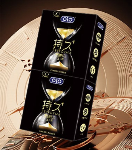 OLO Performa Black Condom 3pc ស្រោមអនាម័យស្តើង ពន្យារ