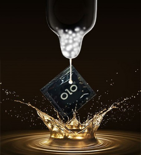 OLO Performa Black Condom 3pc ស្រោមអនាម័យស្តើង ពន្យារ