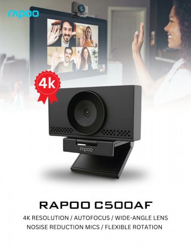 RAPOO C500AF, 4K Autofocus for sharp and clear images