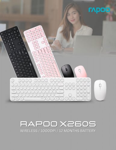 RAPOO X260S (Wireless Optical Mouse & Keyboard)