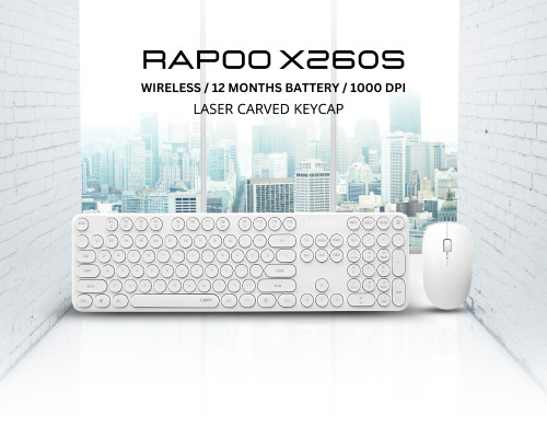 RAPOO X260S (Wireless Optical Mouse & Keyboard)
