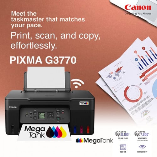 Canon PIXMA G3770 Ink Tank Printer