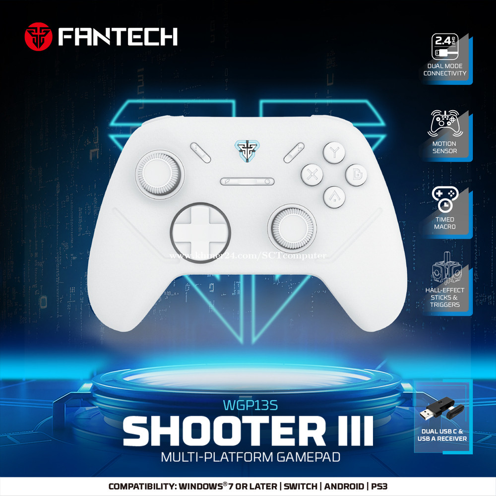 Fantech WGP13S Shooter III Multi-Platforn Gamepad White price $30.00 in ...