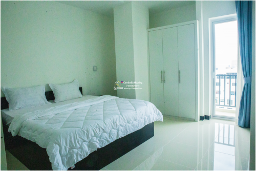 【Apartment for Rent】	2 bedrooms  for rent Near Aeon Mall 1【公寓出租】金边永旺1附近 二室厅二卫 出租 | R1561