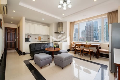 2BR Service Apt For Rent In BKK1- Gym& Spa Pool