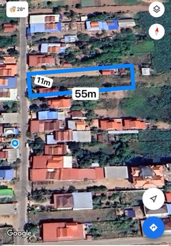 ដីលក់ទល់មុខទន្លេរ 11m x 55m