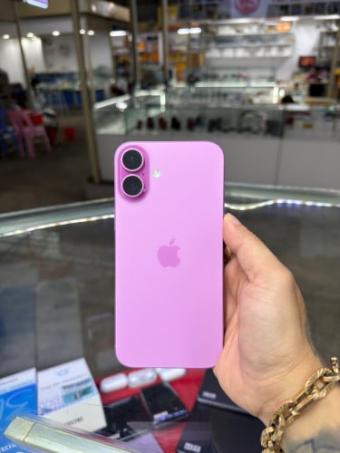 📲 iPhone 16 Plus Pink X/A HD128GB Phone Condition 97% 🔋97% , ដូរអេក្រង់ពីរក្រុមហ៊ុន
