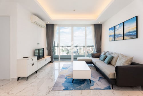 2BR Service Condo For Rent In BKK1- On 20th Floor