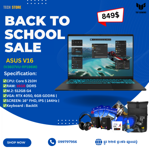 ASUS V16 GAMING (V3607VH-RP521W)