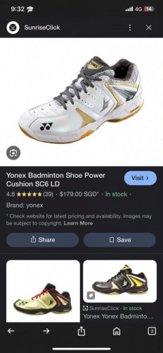 Model Yonex power cushion SC6 LD Lindan Size41