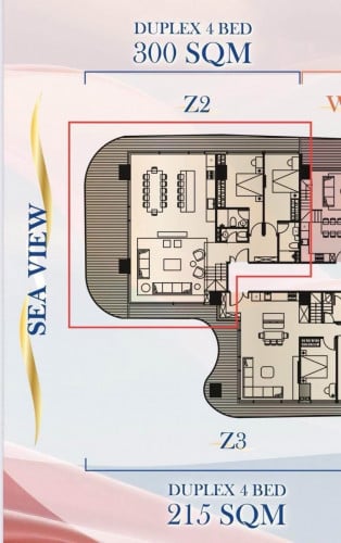 Penthouse 300m2 4bedroom Time Square 10 Sihanouk