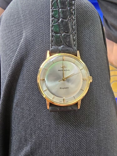 Vintage Movado Kingmatic 14K Yellow Gold for Sale