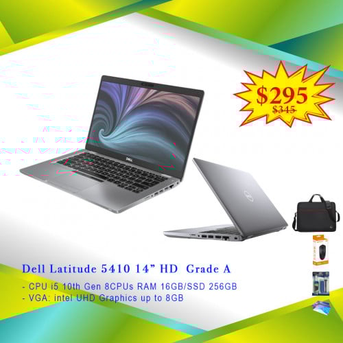Dell Latitude 5410 14” HD  Grade A Core i5 10th RAM 16GB SSD 256GB